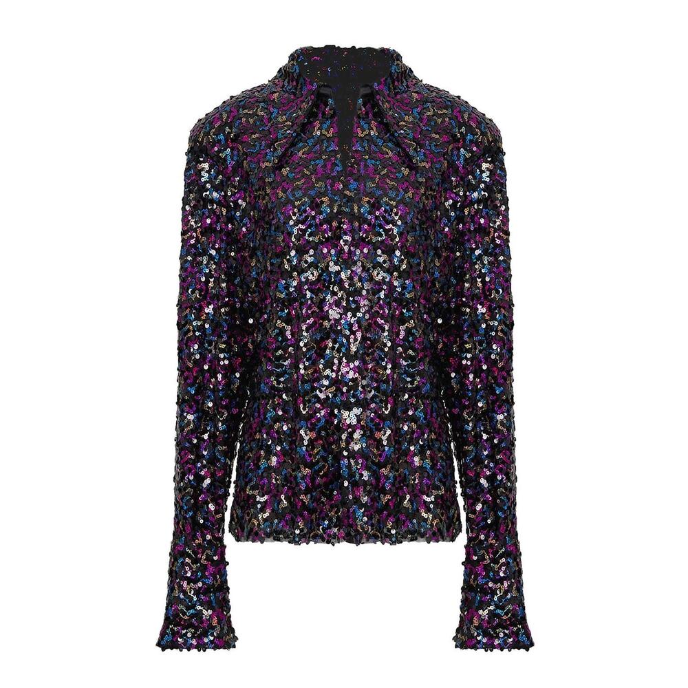 Nocturne Multicolor Sequined Shirt Size XS